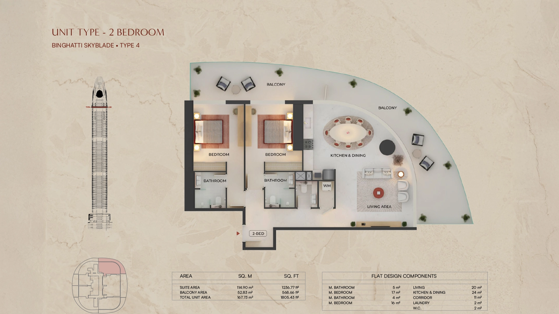 2 BR - Type B